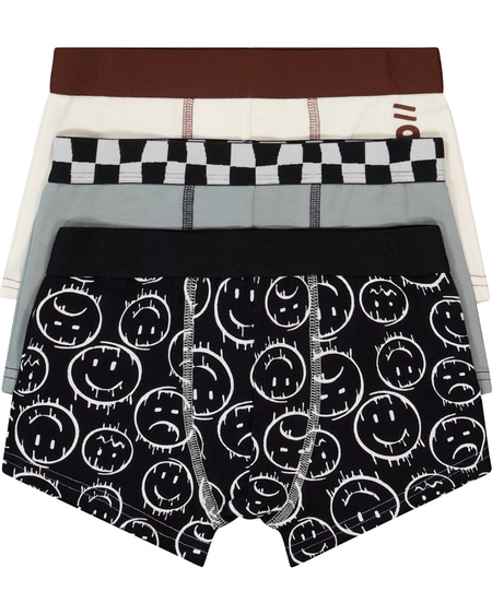 Boys 3 Pack Elastic Waist Fashion Trunk Boys 3 Pack Elastic Waist Fashion Trunk