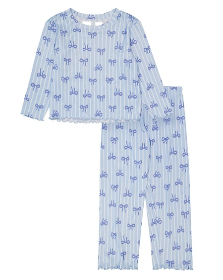 Girls 2-7 Brushed Pointelle Pyjamas Girls 2-7 Brushed Pointelle Pyjamas