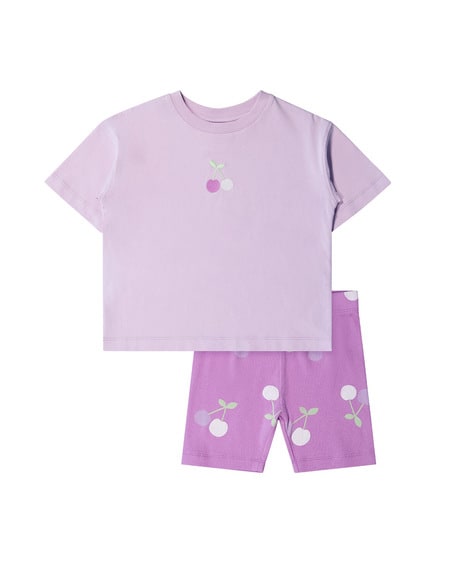 Toddler Girl Tee And Bike Short Set Toddler Girl Tee And Bike Short Set