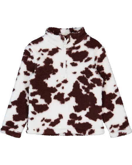 Toddler Girls Fluffy Sherpa Fleece With 1/4 Zip Toddler Girls Fluffy Sherpa Fleece With 1/4 Zip