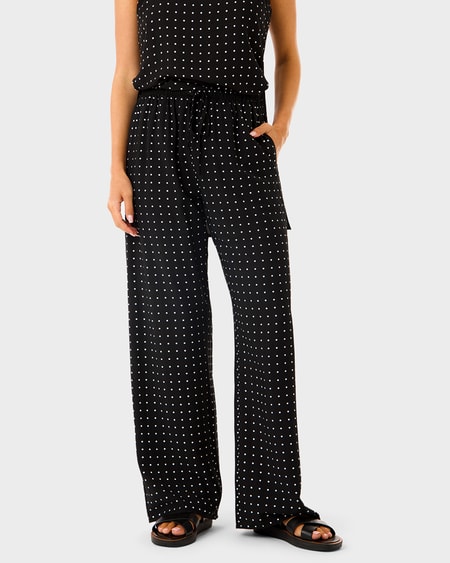 Womens Wide Leg Tie Waist Pant Womens Wide Leg Tie Waist Pant