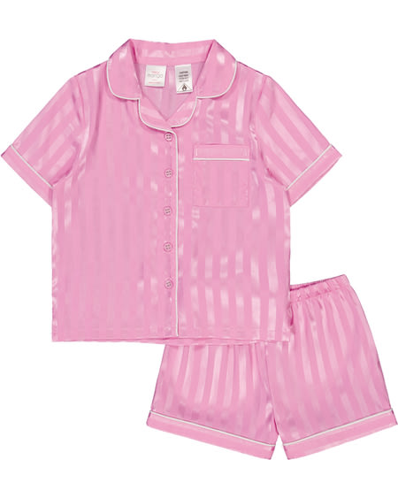 Girls 2-7 Satin Tailored Pj Girls 2-7 Satin Tailored Pj