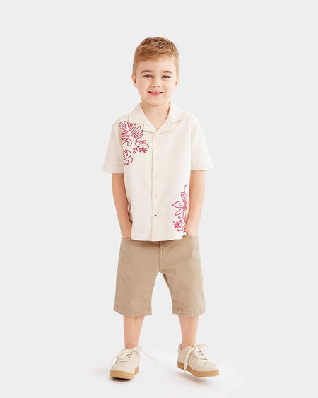 Boys 2-7 Embroidered Wild Bloom Shirt Boys 2-7 Embroidered Wild Bloom Shirt