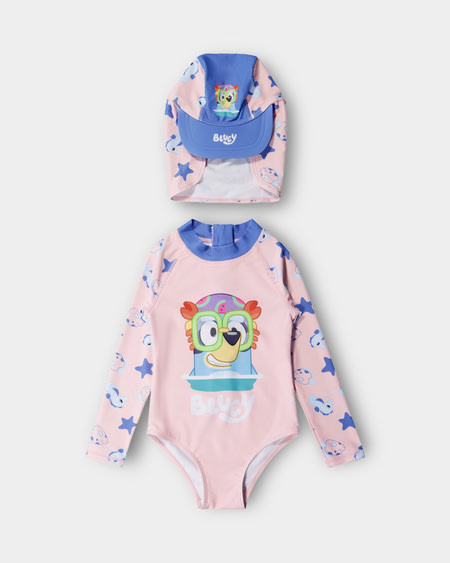Toddler Girl Bluey Long Sleeve Paddlesuit Toddler Girl Bluey Long Sleeve Paddlesuit