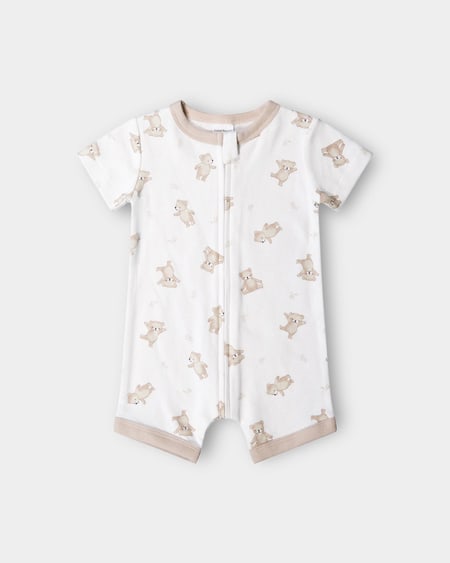 Baby Short Sleeve Zip Romper Baby Short Sleeve Zip Romper