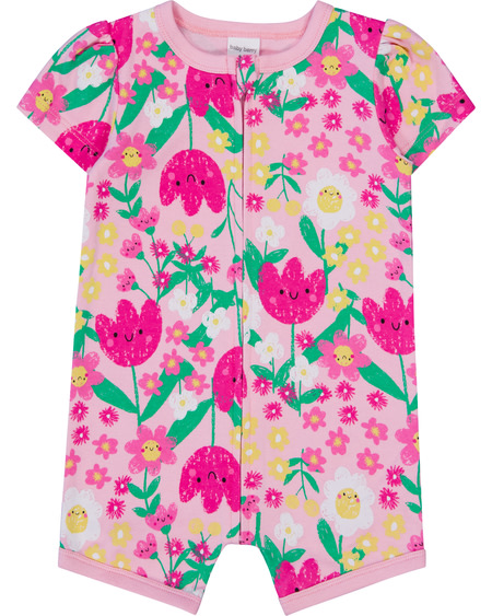 Baby Short Sleeve Zip Romper Baby Short Sleeve Zip Romper