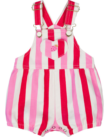 Baby Embroidered Cotton Denim Shortall Baby Embroidered Cotton Denim Shortall