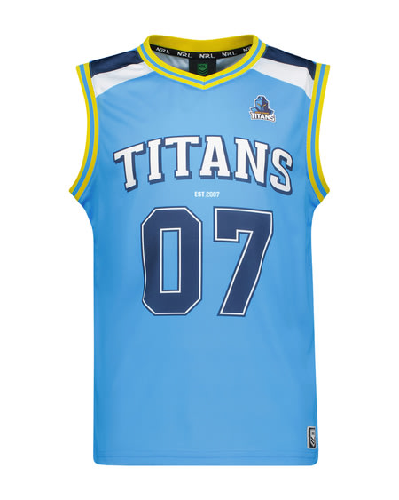 Titans NRL Youth Mesh Muscle Tank Top Titans NRL Youth Mesh Muscle Tank Top