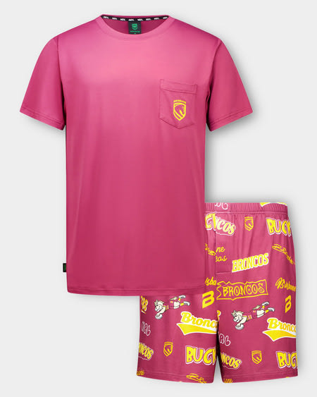 Broncos NRL Adult Pyjama Set Broncos NRL Adult Pyjama Set
