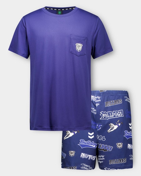 Bulldogs NRL Adult Pyjama Set Bulldogs NRL Adult Pyjama Set