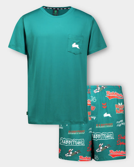 Rabbitohs NRL Adult Pyjama Set Rabbitohs NRL Adult Pyjama Set