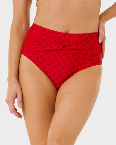 Womens Twist Front Detail Highwaisted Swim Bottoms Womens Twist Front Detail Highwaisted Swim Bottoms