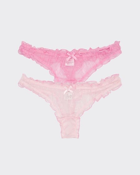 Womens Fashion Mesh Frill Gee 2Pack Womens Fashion Mesh Frill Gee 2Pack