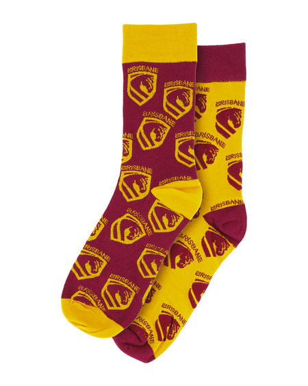 Broncos 2 Pack NRL Socks Broncos 2 Pack NRL Socks
