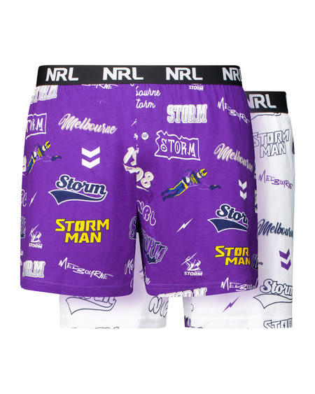 Storm NRL Adult Boxer Short 2 Pack Storm NRL Adult Boxer Short 2 Pack