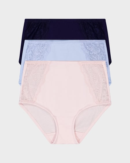 Womens Sides Lace Full Brief 3 Pack Womens Sides Lace Full Brief 3 Pack