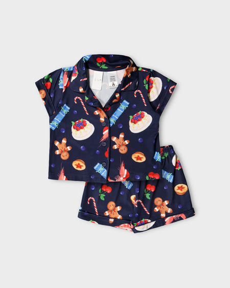Baby Premium Christmas Food Pj Set Navy Baby Premium Christmas Food Pj Set Navy