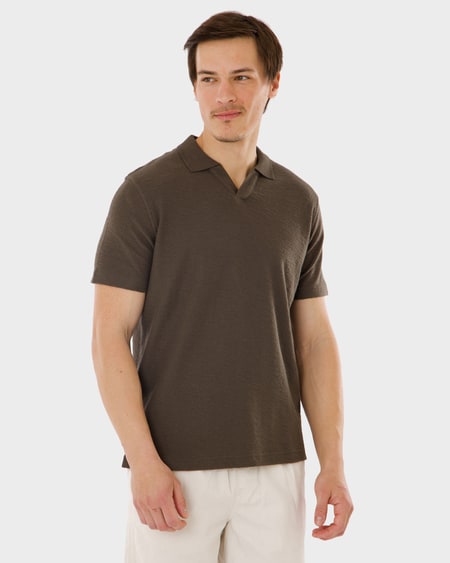 Mens Knitted Slub Polo Mens Knitted Slub Polo