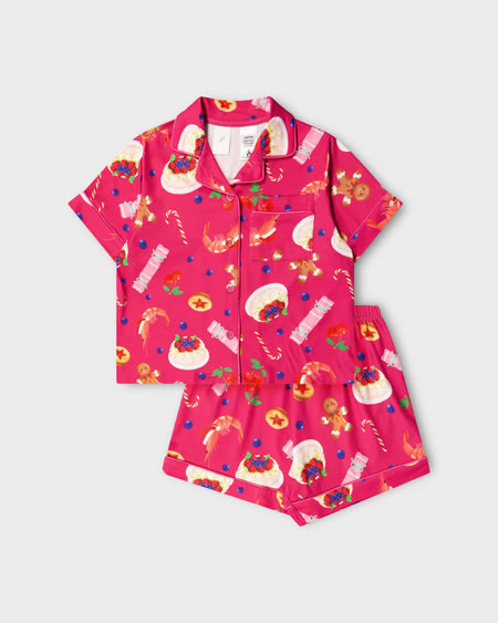 Girls 2-7 Premium Christmas Food Pj Set Girls 2-7 Premium Christmas Food Pj Set