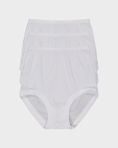 Womens Rib Leg Full Brief 3 Pack Womens Rib Leg Full Brief 3 Pack