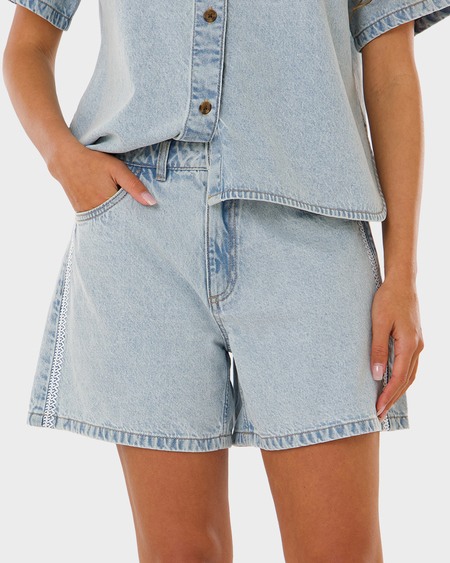 Womens Stacey Stitch Denim Short Womens Stacey Stitch Denim Short