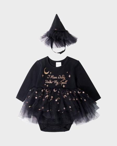 Baby Halloween Witch Dress And Hat Set Baby Halloween Witch Dress And Hat Set