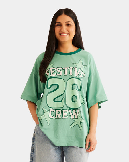 Womens Oversized Christmas Tee Womens Oversized Christmas Tee