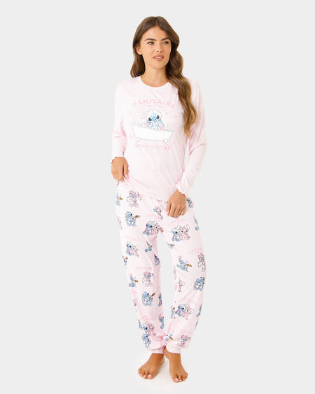 Womens Long Sleeve Licensed Pointelle Pj Set Womens Long Sleeve Licensed Pointelle Pj Set