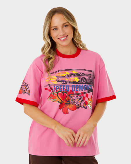 Womens Heavy Weight Graphic Print Tee Womens Heavy Weight Graphic Print Tee
