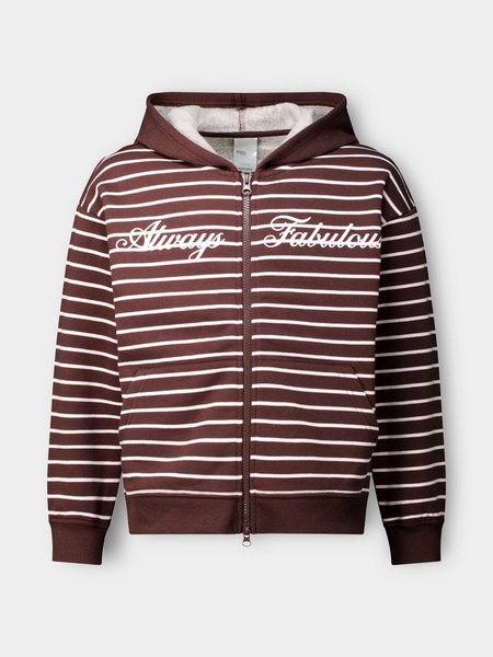 Girls Stripe Zip Up Hoodie Girls Stripe Zip Up Hoodie