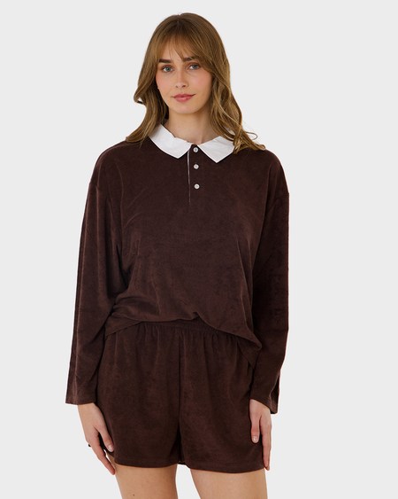 Womens Towelling Rugby Polo Womens Towelling Rugby Polo