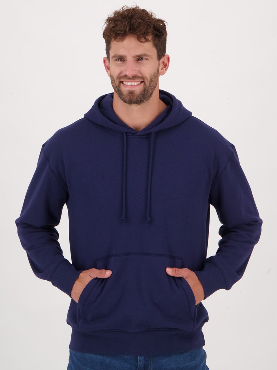 Blue Mens Australian Cotton Blend Basic Hooded Sweater | Best&Less™ Online