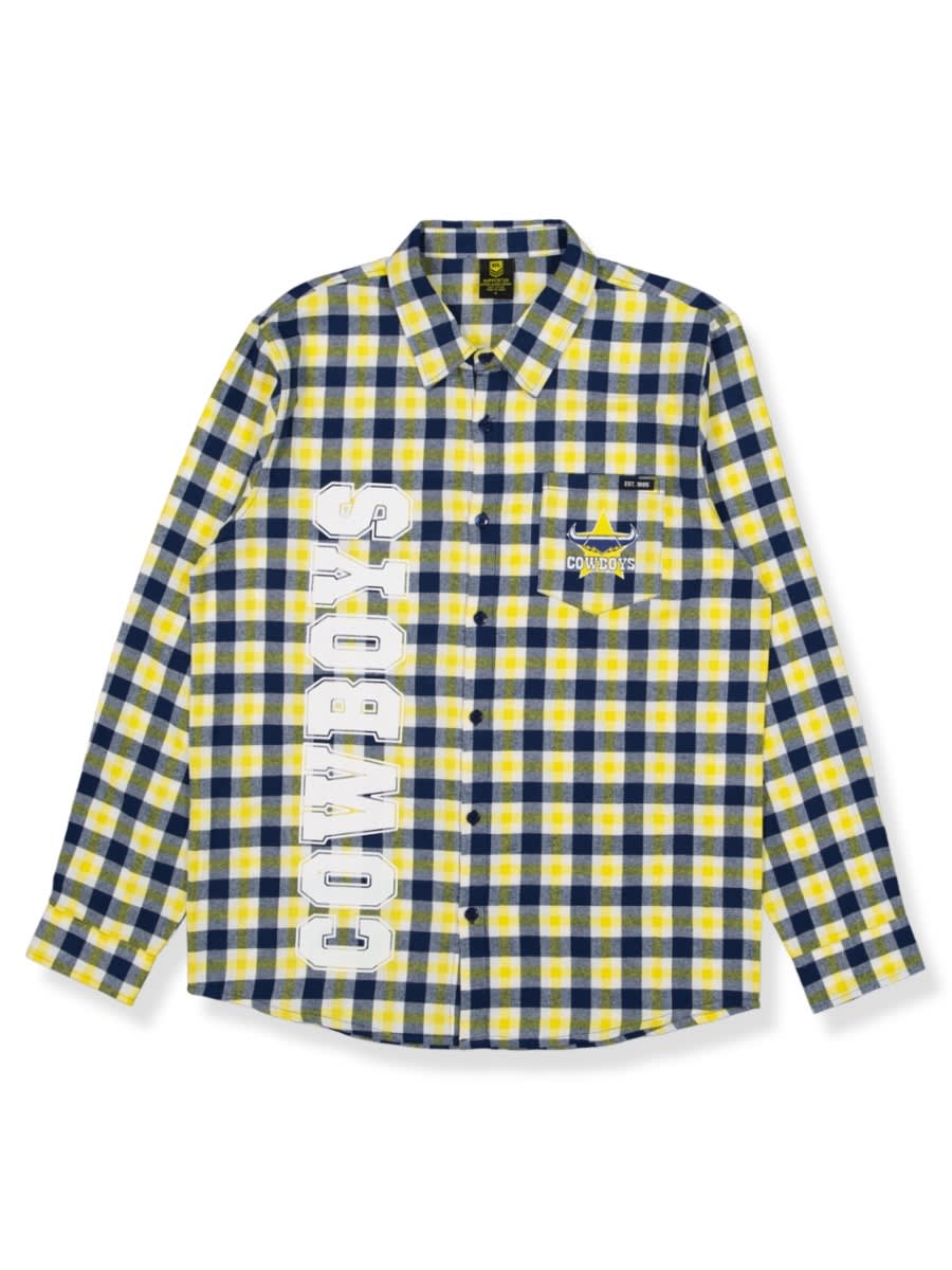 Blue Cowboys NRL Adult Flannel Shirt | Best&Less™ Online